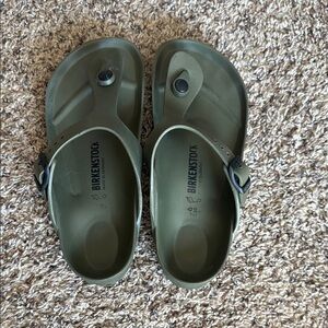 Birkenstock Green Sandals Contoured Footbed Thong Style